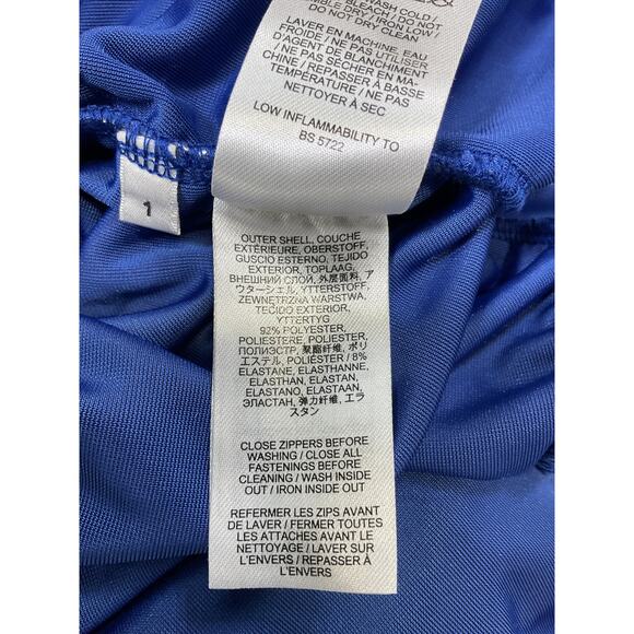 Essentiel Antwerp 'Erita' Blue Velvet Mockneck Midi Dress Size 1 - Picture 5 of 5